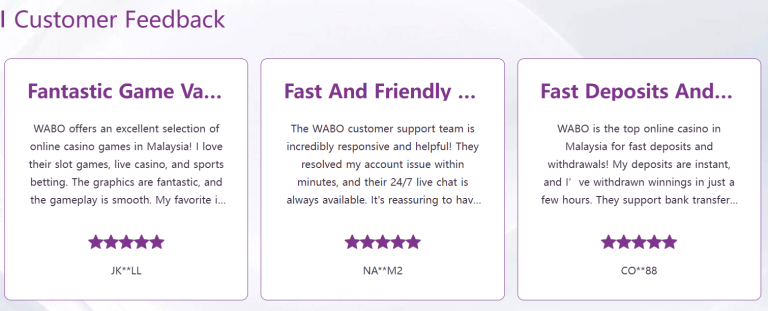 Why Players Love WABO Malaysia: Real Reviews from Real Users